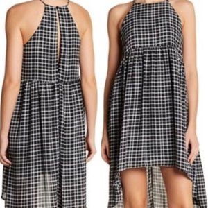 Painted Threads hi-low plaid babydoll dress